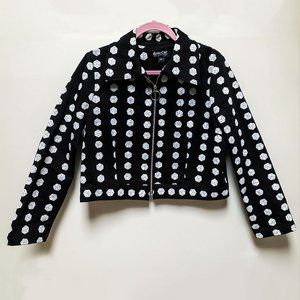 Rosecut  Cropped Printed Tumbling Dice Jacket RARE